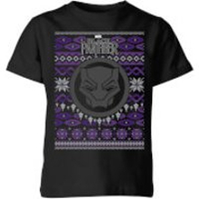 Marvel Avengers Black Panther Kids Christmas T-Shirt - Black - 3-4 Years