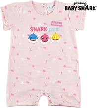 Kortærmet sparkedragt til baby Baby Shark Pink 12 måneder