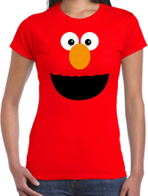 Verkleed / carnaval t-shirt rode cartoon knuffel pop voor dames - Verkleed / kostuum shirts
