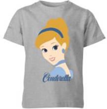 Disney Princess Colour Silhouette Cinderella Kids' T-Shirt - Grey - 3-4 Years - Grey