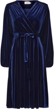 Milena Dress Dresses Wrap Dresses Marineblå Jumperfabriken*Betinget Tilbud