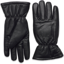 Edwin Leather Gloves-Black Accessories Gloves Finger Gloves Black Edwin