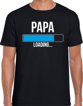 Papa loading t-shirt zwart voor heren - Aanstaande papa vaderdag cadeau shirt