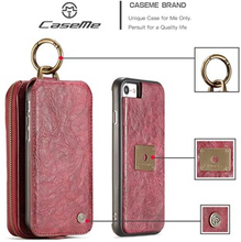 CaseMe Soft Læderpung med Cover til iPhone 7/ iPhone 8 - Rød