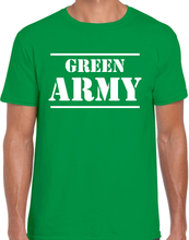 Green army/Groene leger supporter/fan t-shirt groen voor heren - Milieu shirt