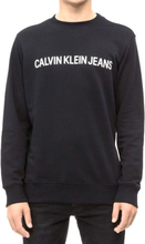 Sweaters uden Hætte til Mænd Calvin Klein CORE LOGO INTITUTIONAL J30J30775 Sort M
