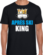 Apres ski t-shirt Apres ski King zwart heren - Wintersport shirt - Foute apres ski outfit