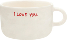 I Love You Cappuccino Mug Home Tableware Cups & Mugs Coffee Cups White Anna + Nina