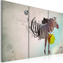 Lærredstryk zebra - Abstrakt