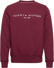 Tommy Logo Sweatshirt Sweat-shirt Genser Burgunder Tommy Hilfiger*Betinget Tilbud