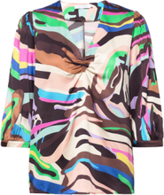 Shirt In Multicolor Zebra Print Tops Blouses Long-sleeved Multi/patterned Coster Copenhagen