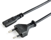 Prokord Prokord Cable Power 2-pin - Straight 1m Black 1m Europlug (strøm Cee 7/16) Han Strøm Iec 60320 C7