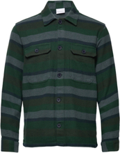 Heavy Flannel Striped Overshirt - G Overshirts Multi/mønstret Knowledge Cotton Apparel*Betinget Tilbud