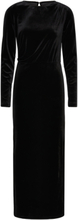Objbianca L/S Long Dress 130 Maxikjole Festkjole Black Object
