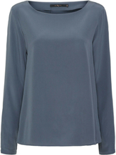 (50004)Silk Blouse Shirt Solid Jakker 50019