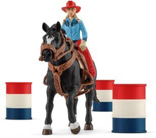 Schleich farm world barrel racing med cowgirl 42576
