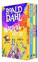 Roald Dahl Magical Gift Boxed Set (4 Books): Charlie and the Chocolate Factory, James and the Giant Peach, Fantastic Mr. Fox, Charlie and the Great Gl