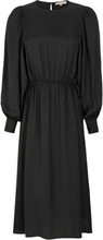 Srolli midi kjole - svart