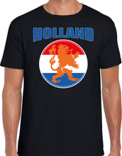 Zwart fan shirt / kleding Holland Holland met zwart leeuw EK/ WK voor heren