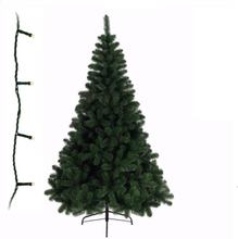 Groene kunst kerstboom 150 cm inclusief helder witte kerstverlichting
