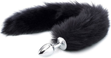 Deluxe Fluffy Fox Plug Black 45 cm Analplug med hale