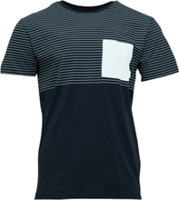 MAZINE Felton striped T nachhaltiges und veganes Herren Baumwoll-Shirt 22103921 Blau/Wollweiß