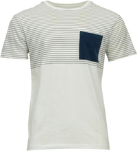 MAZINE Felton striped T nachhaltiges und veganes Herren Baumwoll-Shirt 22103921 Wollweiß/Blau