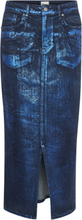 Aspenmw 153 Skirt Knælang Nederdel Blue My Essential Wardrobe