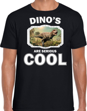T-shirt dinosaurs are serious cool zwart heren - dinosaurussen/ stoere t-rex dinosaurus shirt