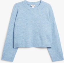 Long sleeve oversized knit sweater - Blue