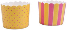 Stabila muffinsformar, gul & rosa