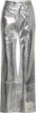 Textured Pants Designers Trousers Wide Leg Silver ROTATE Birger Christensen