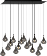 Lucide TEARS - Hanglamp - LED Dimb. - G4 - 16x1,5W 3000K - Zwart