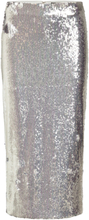 Sequins Pencil Skirt Designers Knee-length & Midi Silver ROTATE Birger Christensen