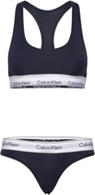 Unlined Bra Set Lingerie Bras & Tops Soft Bras Bralette Navy Calvin Klein