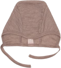 Baby Helmet, Soft Powder Drop Needle, Merino Wool Accessories Headwear Hats Baby Hats Brown Smallstuff