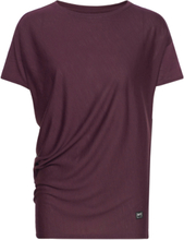 W Yoga Loose Tee T-shirts & Tops Short-sleeved Burgunder Super.natural*Betinget Tilbud
