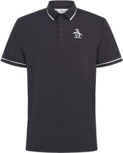 Heritage Piped Polo With Over D Logo Sport Polos Short-sleeved Black Original Penguin Golf