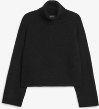 Knitted turtleneck sweater - Black