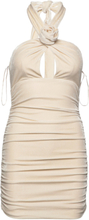 Inara Velour Mini Dress Dresses Party Dresses Cream Bardot
