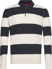 Onsrex Life Reg 12 Stripe Ls Polo Knitwear Long Sleeve Knitted Polos Marineblå ONLY & SONS*Betinget Tilbud