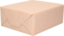 5x Rollen inpakpapier/cadeaupapier geboorte/stipjes dubbelzijdig roze/blauw 300 x 70 cm