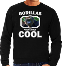 Sweater gorillas are serious cool zwart heren - gorilla apen/ stoere gorilla trui