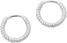 Beloved Twisted Small Hoops Accessories Jewellery Earrings Hoops Sølv Syster P*Betinget Tilbud