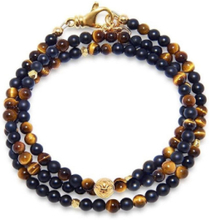 The Mykonos Collection - Brown Tiger Eye, Matte Onyx, And Go Armbånd Smykker Brown Nialaya