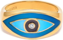 Men's Large Evil Eye Ring Ring Smykker Gold Nialaya