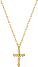 Men's Gold Necklace With Crucifix Pendant Halskæde Smykker Gold Nialaya