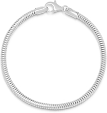Men's Silver Round Chain Bracelet Armbånd Smykker Silver Nialaya