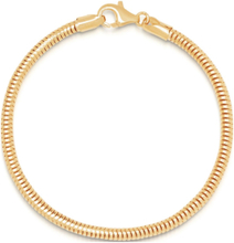 Men's Gold Round Chain Bracelet Armbånd Smykker Gold Nialaya