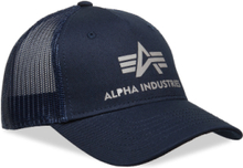 Basic Trucker Cap Accessories Headwear Caps Blue Alpha Industries